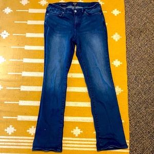Size 10 NYDJ Marilyn Straight Leg Dark Blue Denim Jeans